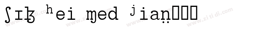 SIL Hei Med Jian字体转换